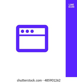 Browser isolated minimal single flat icon.Window line vector icon for websites and mobile minimalist flat design.