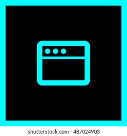 Browser isolated minimal single flat icon.Window line vector icon for websites and mobile minimalist flat design.