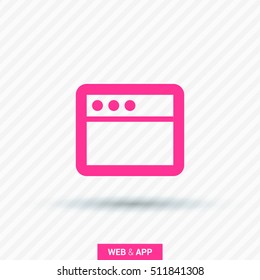 Browser isolated minimal single flat icon.Window line vector icon for websites and mobile minimalist flat design.