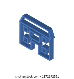 Browser isometric left top view 3D icon