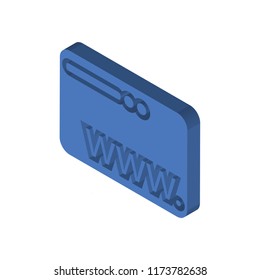 Browser isometric left top view 3D icon