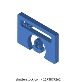 Browser isometric left top view 3D icon