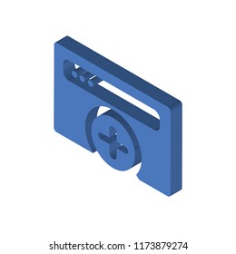 Browser isometric left top view 3D icon