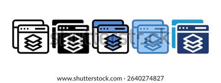 Browser Layers Icon Element For Design