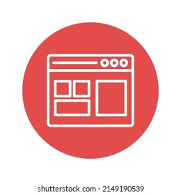 Browser Layout Vector icon which is suitable for commercial work and easily modify or edit it

