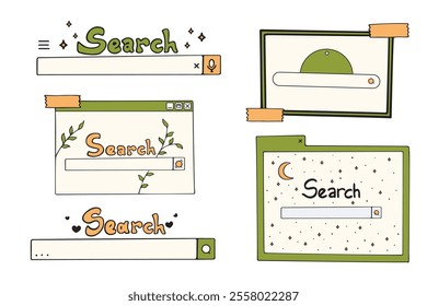browser line doodle hand drawn illustration