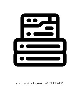 browser line icon. Clean and minimalist vector icon for websites, mobile apps, presentations, and logos. Fully scalable and customizable for any project.