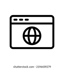 browser line icon illustration vector graphic 