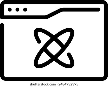browser line icon illustration vector