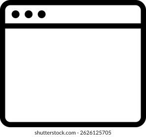 browser line icon illustration vector