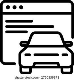 Vektorgrafik des Browserzeilensymbols