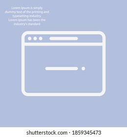 browser line icon, outline vector illustration.