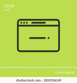 browser line icon, outline vector illustration.