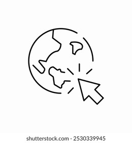 browser line icon sign vector