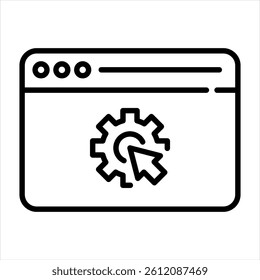 Browser Line Icon Vector Illustration