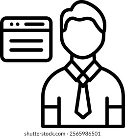 Browser Line Vector Icon Design