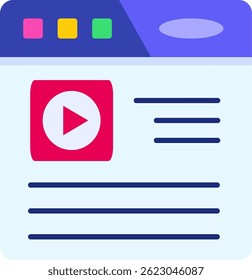 Browser Line vector Icon Design