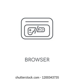 Browser linear icon. Browser concept stroke symbol design. Thin graphic elements vector illustration, outline pattern on a white background, eps 10.