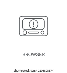 Browser linear icon. Browser concept stroke symbol design. Thin graphic elements vector illustration, outline pattern on a white background, eps 10.
