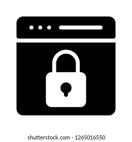 browser lock glyph icon