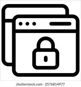 Browser Lock Icon Element For Design