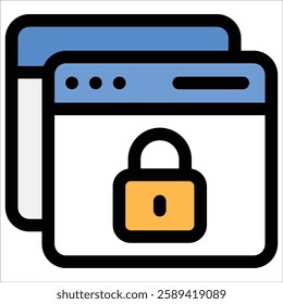 Browser Lock Icon Element For Design