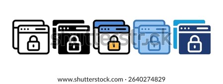 Browser Lock Icon Element For Design