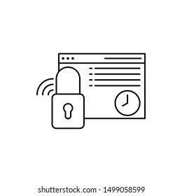 Browser lock wifi smart icon. Element of Internet in life icon