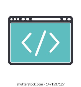 browser media player icon. flat illustration of browse media player - vector icon. browser media player sign symbol