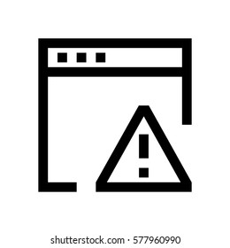 Browser mini line, icon, background and graphic. The icon is black and white, linear  flat, vector, pixel perfect, minimal, suitable for web and print. 
