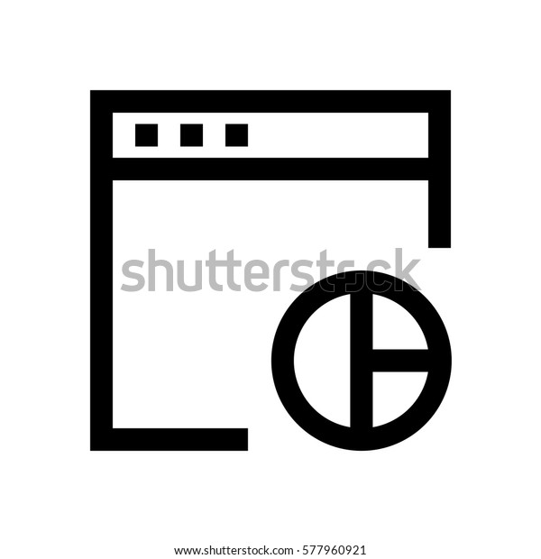Browser mini line, icon, background and\
graphic. The icon is black and white, linear  flat, vector, pixel\
perfect, minimal, suitable for web and print.\
