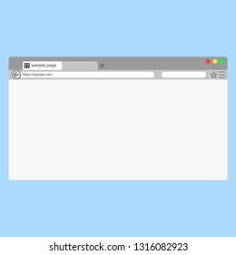 Browser mockup icon flat designed black and white vector graphic
