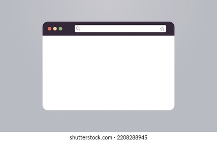 Browser mockup screen and browser windows for internet ui flat vector illustration.