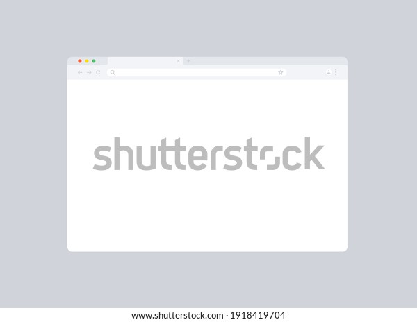 Browser mockup for\
website. Empty browser window in flat style. Vector illustration\
isolated on dark background. Webpage user interface, desktop\
internet page concept. EPS\
10