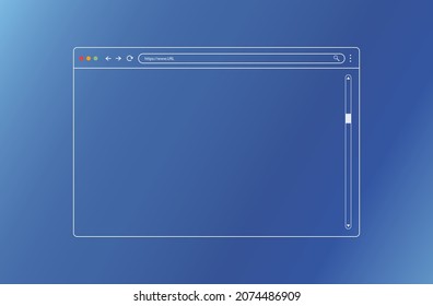 Browser mockup for website. Webpage user interface. Modern design of internet page. Vector illustration.