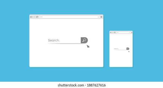 Browser mockup window design vector for pc or phone