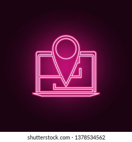 browser navigation icon. Elements of Web Development in neon style icons. Simple icon for websites, web design, mobile app, info graphics
