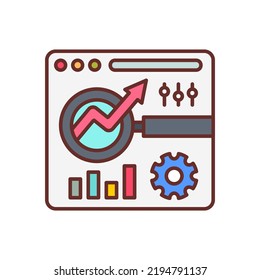 Browser Optimization icon in vector. Logotype