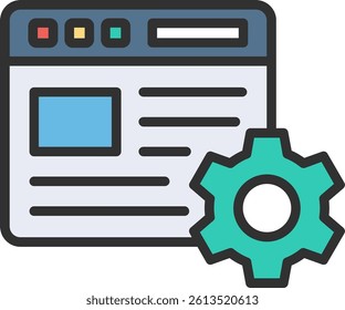Browser Outline Filled Style Icon
