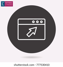 Browser - outline icon. Editable stroke. Vector illustration