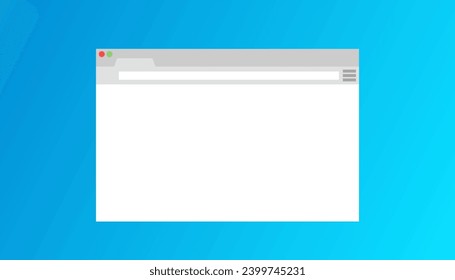 Browser page mockup. Flat, color, browser page mockup, browser search. Vector icon