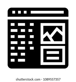 browser picture vector glyphs icon