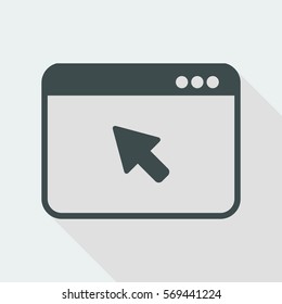 Browser and pointer - Vector flat minimal icon