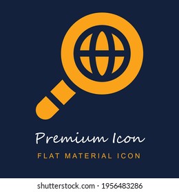 Browser premium material ui ux isolated vector icon in navy blue and orange colors