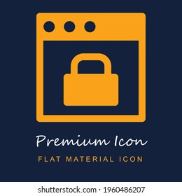 Browser premium material ui ux isolated vector icon in navy blue and orange colors svg