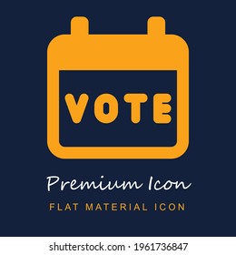 Browser premium material ui ux isolated vector icon in navy blue and orange colors