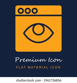 Material del navegador premium ui ux icono del vector aislado en colores azul marino y naranja