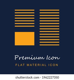 Material del navegador premium ui ux icono del vector aislado en colores azul marino y naranja