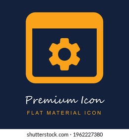 Browser premium material ui ux isolated vector icon in navy blue and orange colors