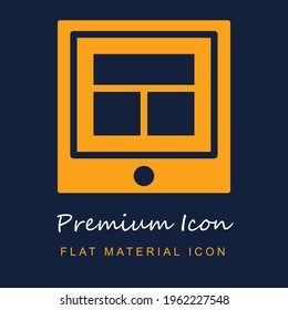 Material del navegador premium ui ux icono del vector aislado en colores azul marino y naranja